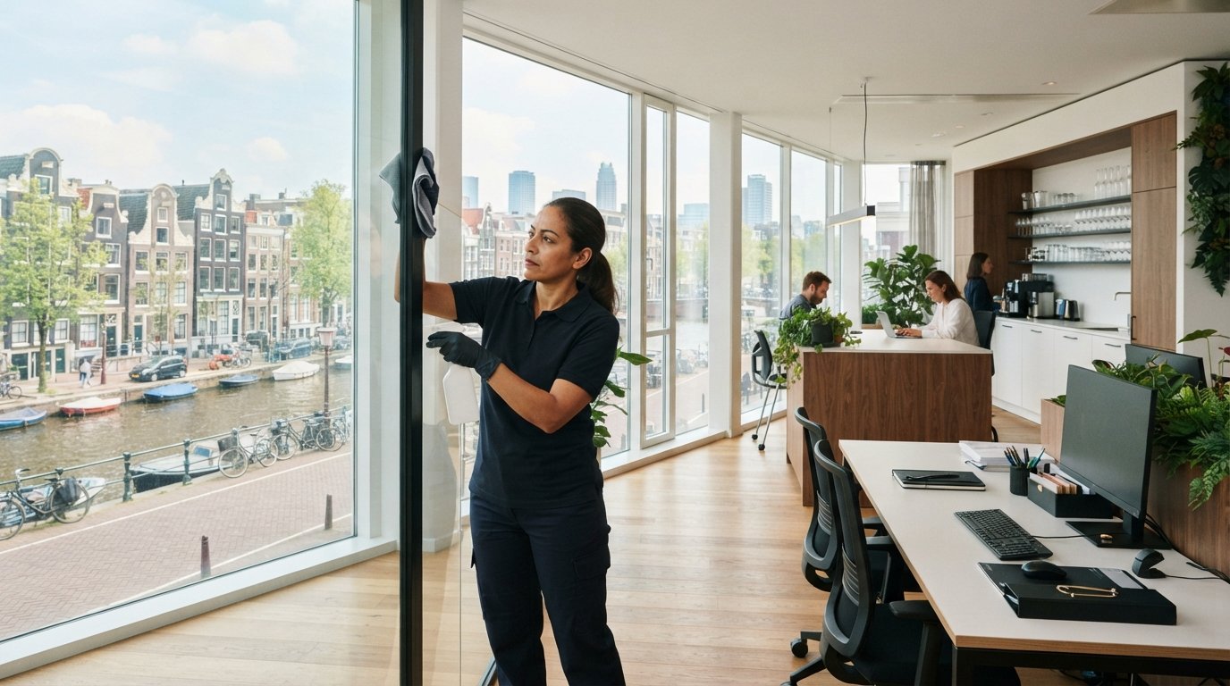 Kantoorschoonmaak amsterdam: alles wat je moet weten voor een representatieve werkplek